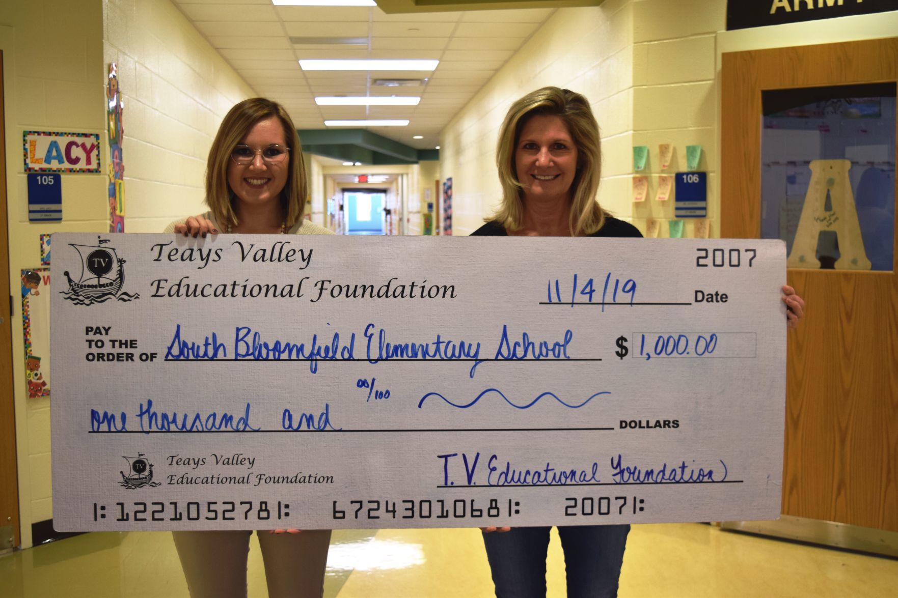 South Bloomfield Elementary receives TVEF Grant